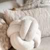 Large cream Nordic boucle knot cushion - Image 2