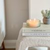 Triple wick green glass scented candle - Image 2