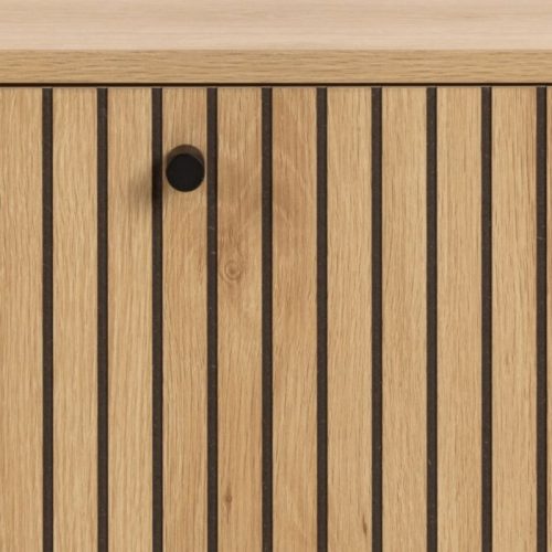 Albany Shoe Cabinet 1 Flip Down Door In Oak - Image 5