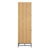 Albany Wardrobe 2 Doors in Oak with Black Legs - Image 5