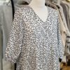 Leaf print 3/4 length sleeve dress - Image 2