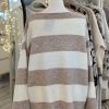 Quality soft knit v-neck stripe jumper - Image 3