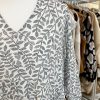 Leaf print 3/4 length sleeve dress - Image 4