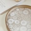 Floral wooden round handled tray - Image 3