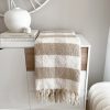 Softest check tassel throw - natural - Image 3