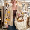 Lemon knit cardigan - Stone - Image 5
