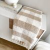 Softest check tassel throw - natural - Image 4