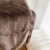 Luxury faux fur chocolate brown throw - Image 5
