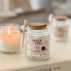 Heart shaped wax melts in glass jar with spoon - 6 scent options - Image 9
