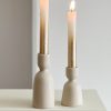 Pair Nordic taupe candle sticks/candle holders - Image 2