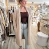Quality soft knit coatigan - cream - Image 6