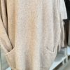 Oversized loose fit scoop neck jumper with pockets - Image 3