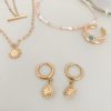 Sun charm earrings