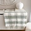 Softest check tassle throw - sage - Image 3
