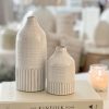 Pair of decorative white vases