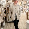 Fisherman knit shacket - oatmeal - Image 2
