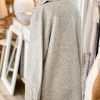 Fisherman knit shacket - oatmeal - Image 7
