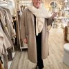 Quality soft knit coatigan - taupe - Image 6