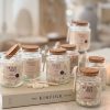 Heart shaped wax melts in glass jar with spoon - 6 scent options