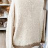 Boucle contrast vneck knit jumper - Image 4