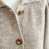 Fisherman knit shacket - oatmeal - Image 6