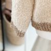 Boucle contrast vneck knit jumper - Image 3