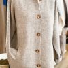 Fisherman knit shacket - oatmeal - Image 3