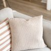 Natural muslin crinkle cushion