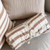 Woven stripe cotton bedspread/throw/blanket in terracotta - Image 2