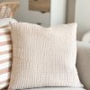 Natural muslin crinkle cushion - Image 3