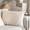 Natural textured tassel cushion - Image 4