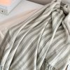 Softest green stripe blanket/throw - Image 2