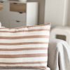 Woven stripe cotton cushion in terracotta - Image 2