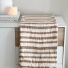 Woven stripe cotton bedspread/throw/blanket in terracotta - Image 5
