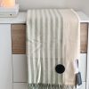 Softest green stripe blanket/throw