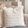 Stripe tassel natural cushion