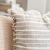 Stripe tassel natural cushion - Image 2