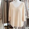 Soft knit heart sweater - cream