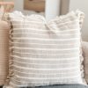 Stripe tassel natural cushion - Image 3