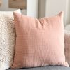 Muslin crinkle cushion in pink clay - Image 2