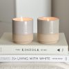 Tonal stoneware candle jar - 2 colour options