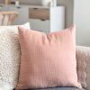 Muslin crinkle cushion in pink clay