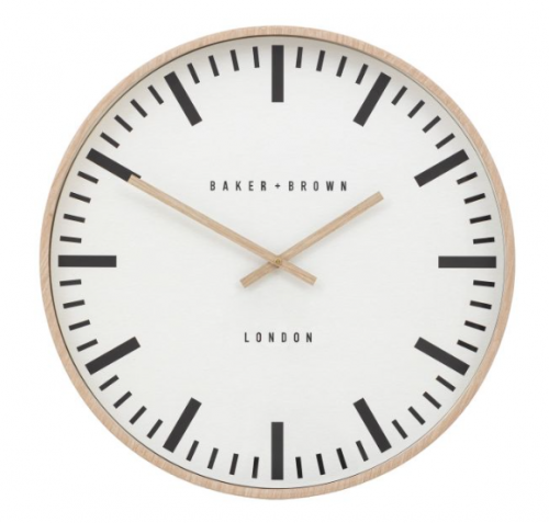 Longstone Clock 50cm - Glass/Oak