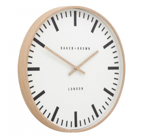 Longstone Clock 50cm - Glass/Oak - Image 2