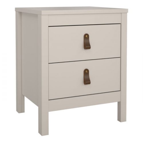 Loft two drawer bedside table in Cashmere