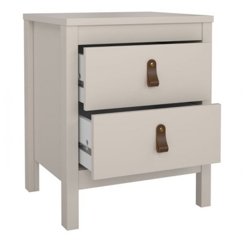 Loft two drawer bedside table in Cashmere - Image 4