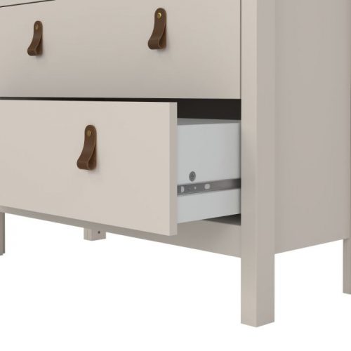Loft display cabinet with two glass doors and three drawers -Cashmere - Image 5