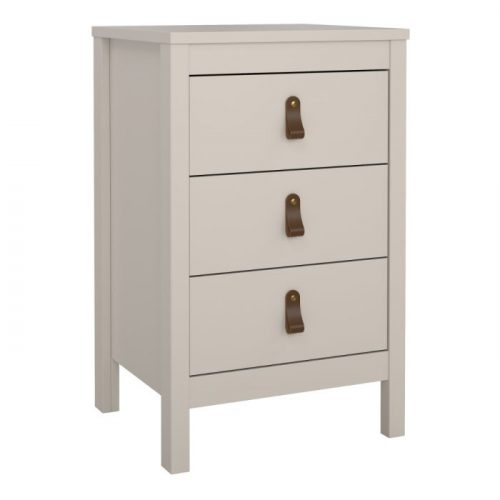 Loft three drawer bedside table in Cashmere