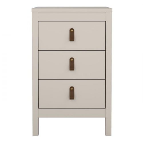 Loft three drawer bedside table in Cashmere - Image 2