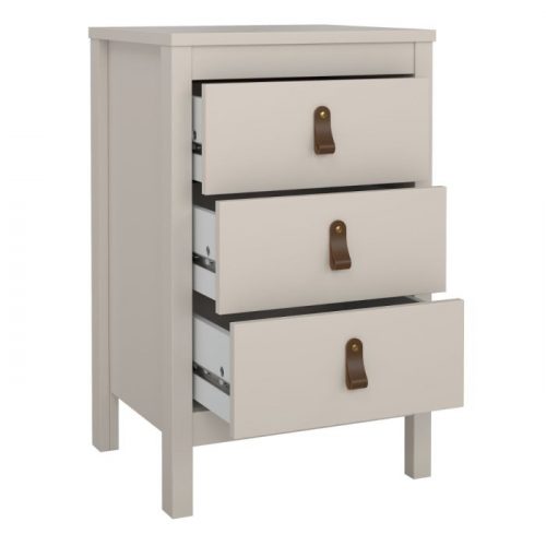 Loft three drawer bedside table in Cashmere - Image 3